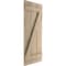 Ekena Millwork Rustic Three Board Spaced Board-n-Batten Hand Hewn Faux Wood Shutters w/Z-Board, 17 1/2W x 64H, PR SHUBSZ17X64HHPR - alternate 7